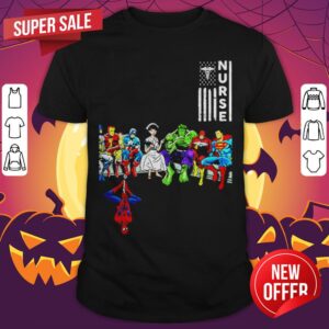 Nice Awesome Nurse And Superheroes Shirt