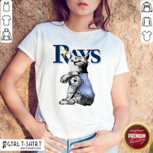 Happy Tattoo Cat I Love Tampa Bay Rays Shirt