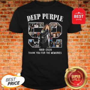 52 Year Deep Purple 1968 2020 Thank You For The Memories Shirt