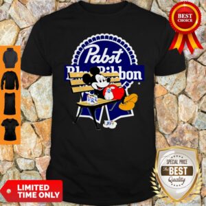 Top Mickey Mouse Drink Pabst Blue Ribbon Shirt