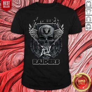Awesome Skull Metallic Raiders Shirt
