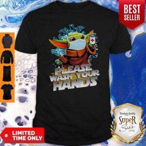 Baby Yoda Mask Please Wash Your Hands Coronavirus Shirt