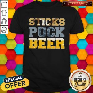 Premium Sticks Puck Beer Shirt