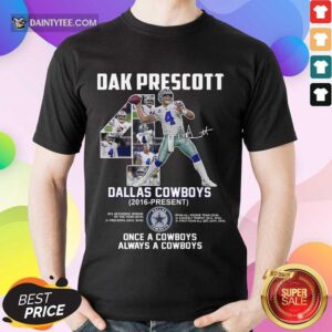 Top Dak Prescott 4 Dallas Cowboys 2016 A Cowboys Shirt