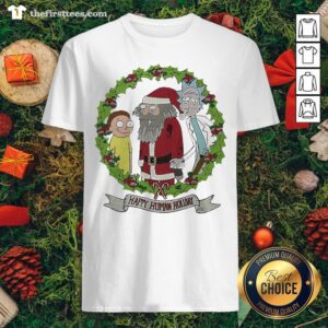 Hot Rick And Morty Santa Happy Human Holiday Christmas Shirt
