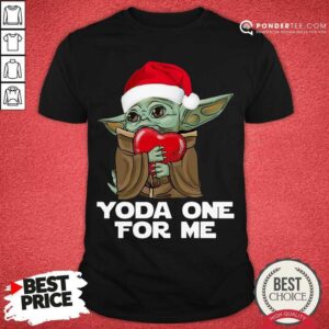 Cute Santa Baby Yoda One For Me Hug Heart Christmas Shirt