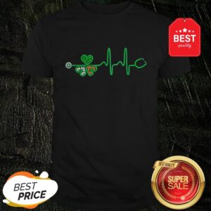 Irish Nurse Heartbeat Stethoscope St. Patricks Day Outfit Shirt