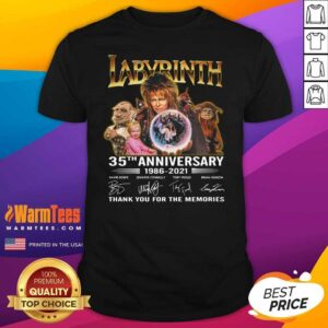 Premium Labyrinth 35th Anniversary Thank You For The Memories Signatures Shirt