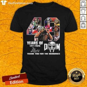 Premium 49 Years Of Mf Doom Thank You For The Memories Signatures Shirt