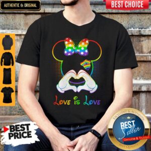 Funny Minnie Mouse Love Is Love Heart Lgbt Shirt