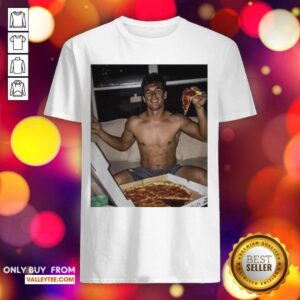 Good Quality Tyler Cameron Pizza Love Light Blue Shirt