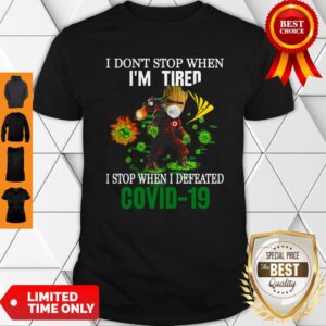 Sprint Corporation Baby Groot I Stop When I Defeated COVID-19 Shirt