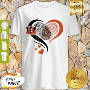 Cincinnati Bengals Rugby Heart Fingerprint Shirt