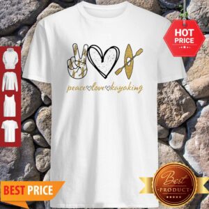 Official Glitter Peace Love Kayaking Shirt