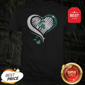 Official Michigan State Spartan Diamond Heart Shirt