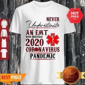 Never Underestimate An EMT Who Survived 2020 Coronavirus Pandemic Shirt