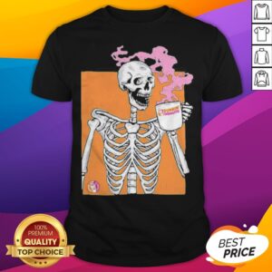 Colorful Skeleton Drink Dunkin' Donuts Coffee Shirt