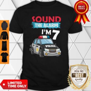 Birthday Boy 7 Years Old Police Car Policeman Cop Shirt