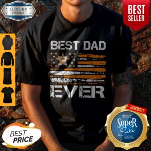 Premium Houston Astros American Flag Best Dad Ever Shirt