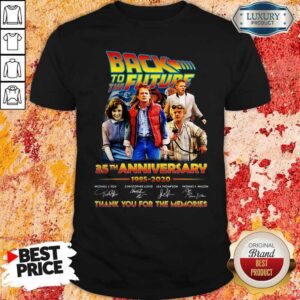 Back To The Future 35th Anniversary 1985 2020 Thank You For The Memories Signatures Shirt