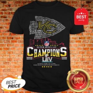 Official All Name Players Kansas City Chiefs Super Bowl LIV Champions Shirt
