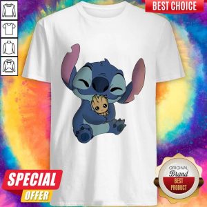 Premium Baby Stitch Hug Groot Shirt