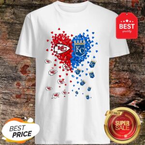 Kansas City Chiefs And Kansas City Royals Heart Tiny Heart Shape Shirt