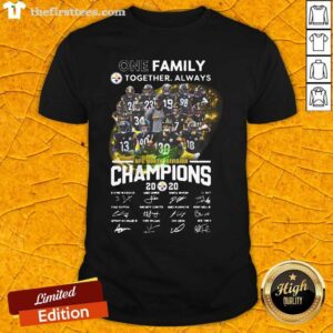 Good One Family Pittsburgh Steelers Together Always Nfc North Division Champions Signatures Shirt