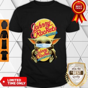 Star Wars Baby Yoda Mask Hug Johnny Rockets Hamburger COVID-19 Shirt