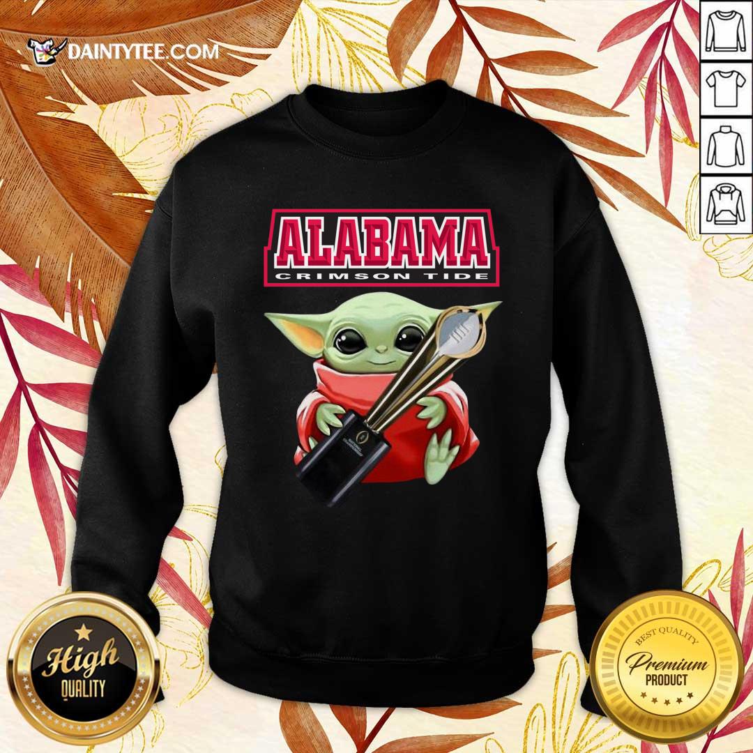 Awesome Baby Yoda Hug Cup Alabama Crimson Tide Shirt