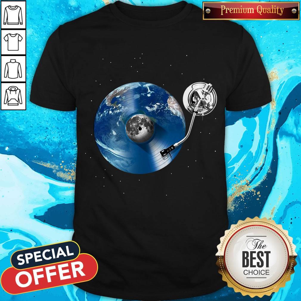 Awesome Disc Jockey Vinyl Earth Shirt