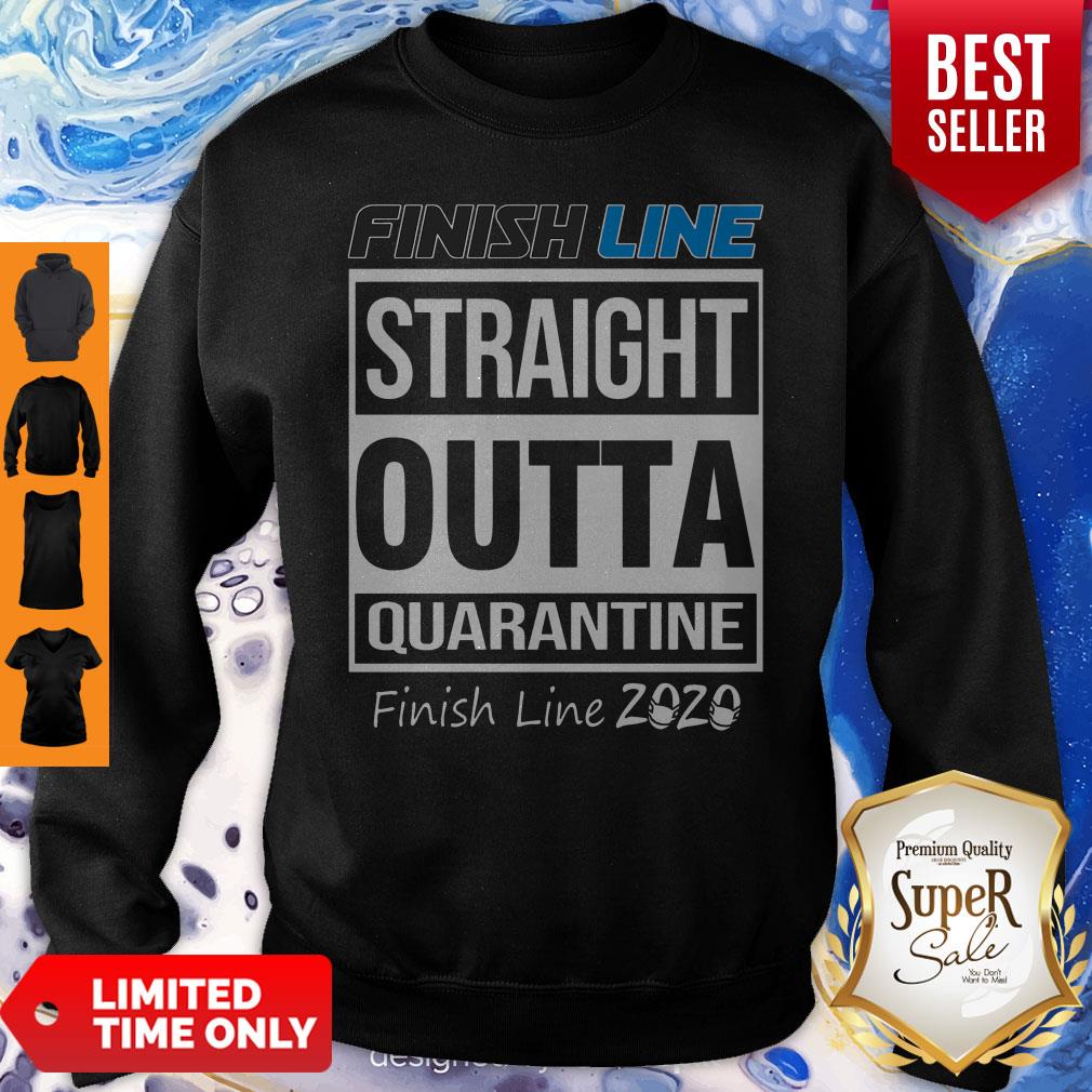 Awesome Finish Line Straight Outta Quarantine Finish Line 2020 Shirt