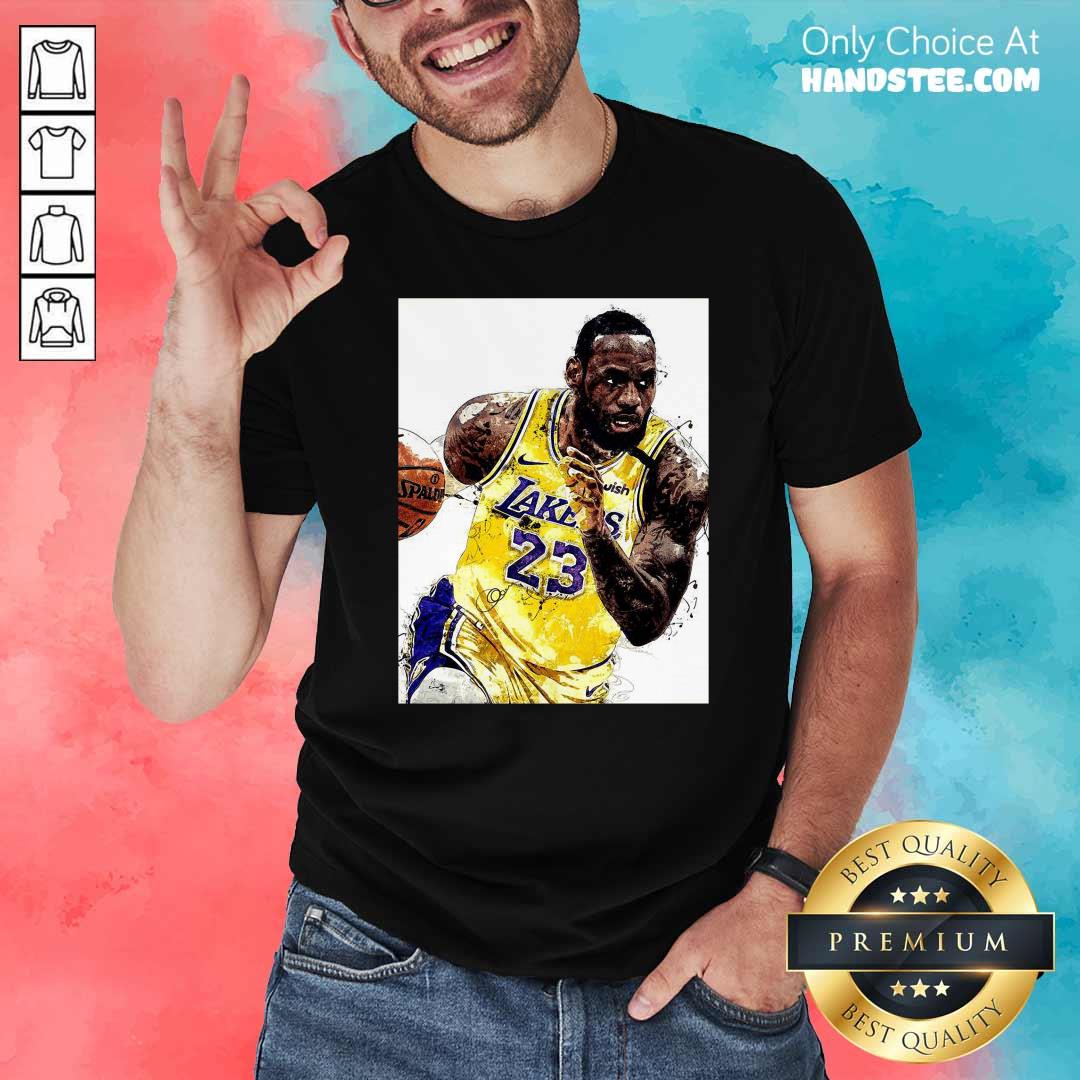 Awesome Lebron James 23 Los Angeles Laker Shirt