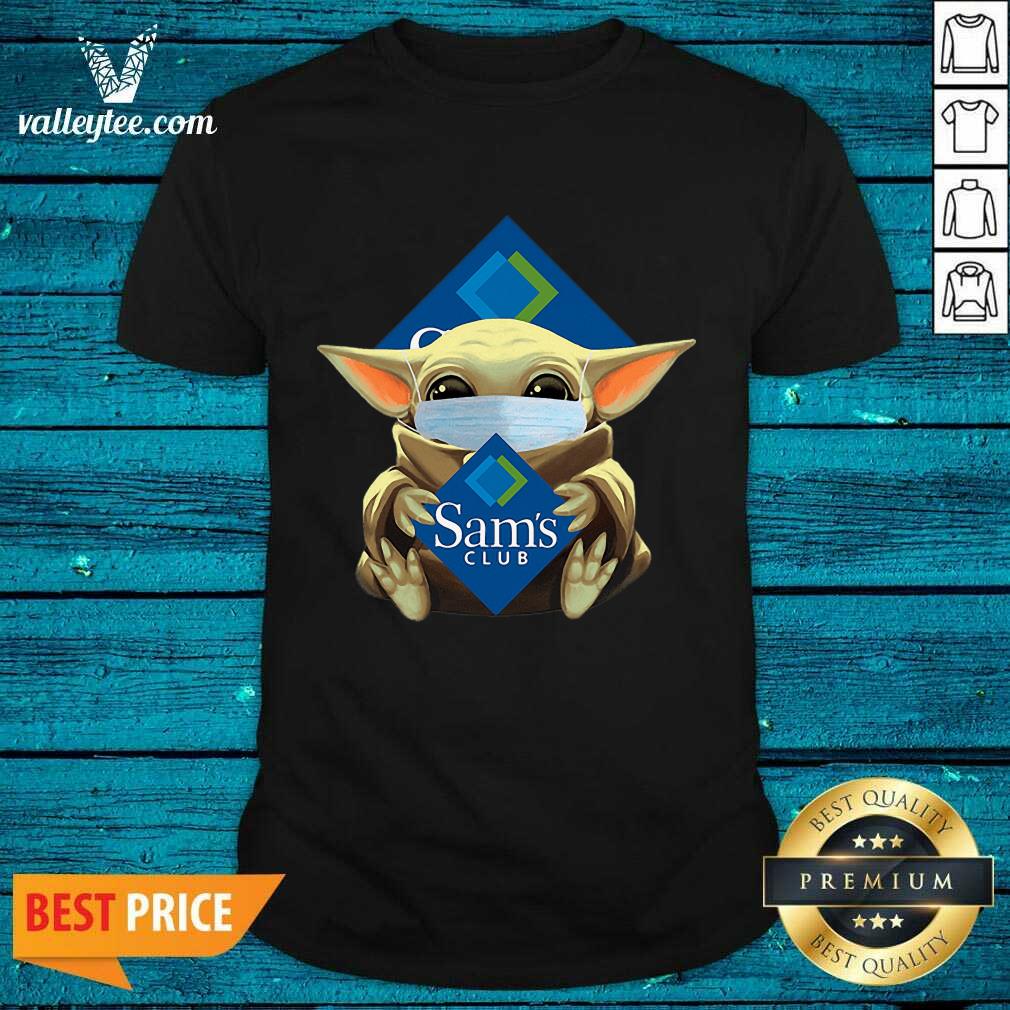 Awesome Star Baby Yoda Mask Hug Sams Club Covid-19 Shirt