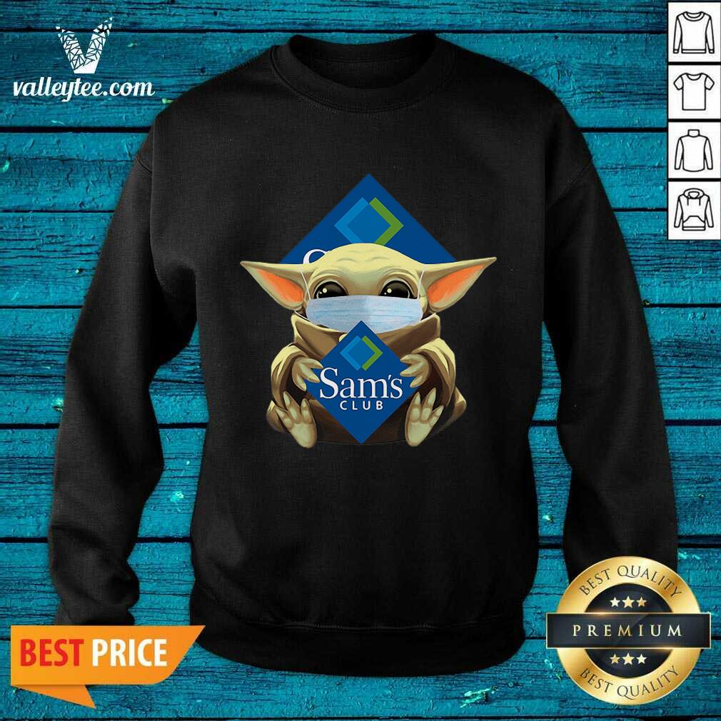 Awesome Star Baby Yoda Mask Hug Sams Club Covid-19 Shirt
