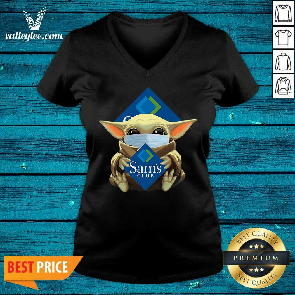 Awesome Star Baby Yoda Mask Hug Sams Club Covid-19 Shirt