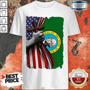 Top Washington American Flag Cross Happy Independence Day Shirt