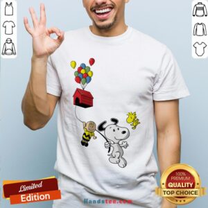 Snoopy And Charlie Brown Woodstock Balloon Shirt
