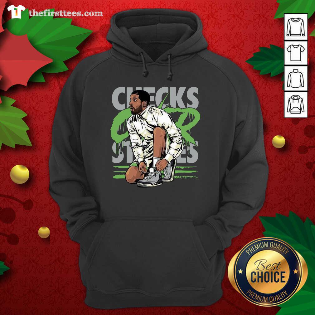 Beautiful Air Jordan 3 Chlorophyll Drake Checks Over Stripes Shirt