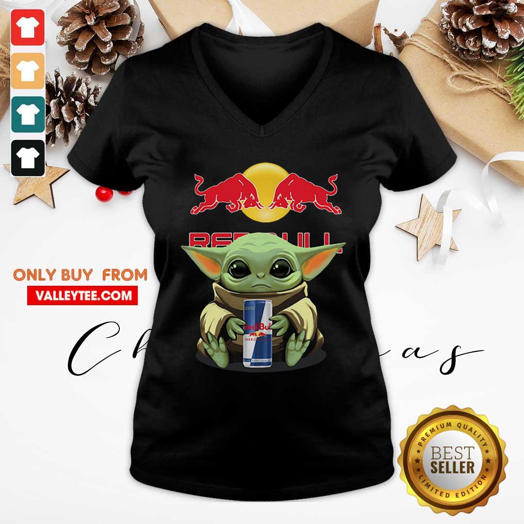 Beautiful Baby Yoda Hugs Red Bull Shirt