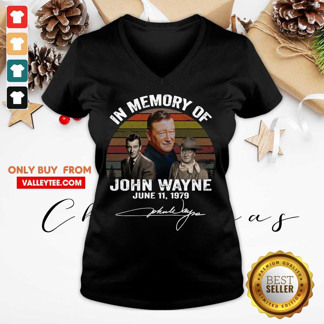 Beautiful In Memory Of John Wayne June 11 1979 Signature Shirt