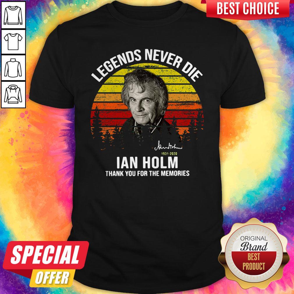 Bilbo Baggins Legends Never Die Ian Holm Thank For The Memories Shirt
