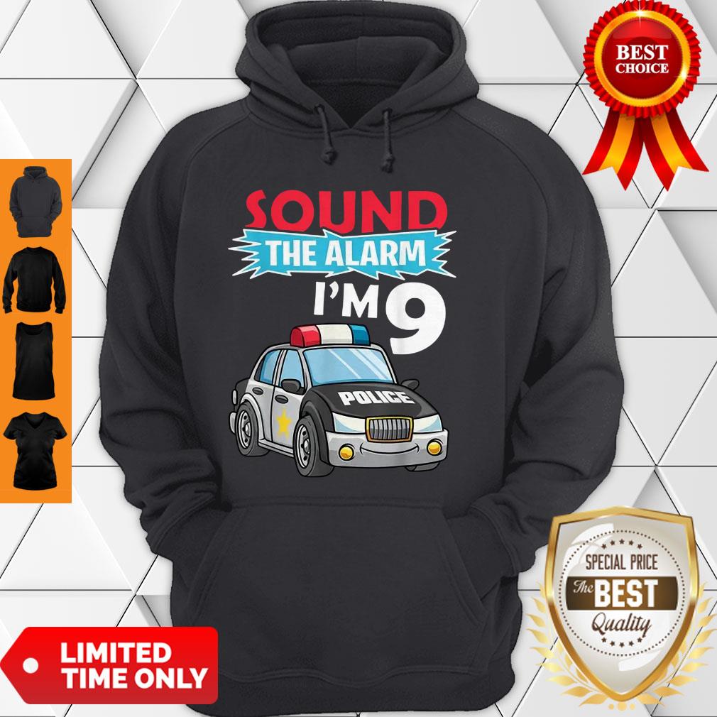 Birthday Boy 9 Years Old Kids Police Car Policeman Cop Shirt