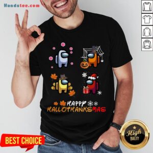 Top Among Us Happy Hallothanksmas Shirt