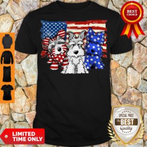 Official Schnauzer Dogs American Flag shirt