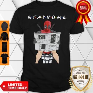 Premium Deadpool On Toilet Stay Home Shirt