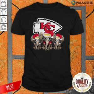 Pretty Cute Kansas City Chiefs Elephant Christmas Shirt