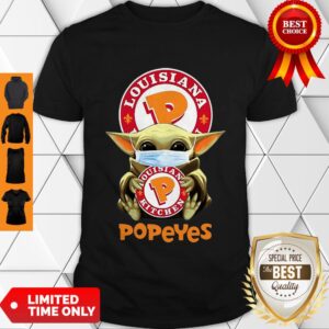 Star Wars Baby Yoda Mask Hug Louisiana Popeyes COVID-19 Shirt