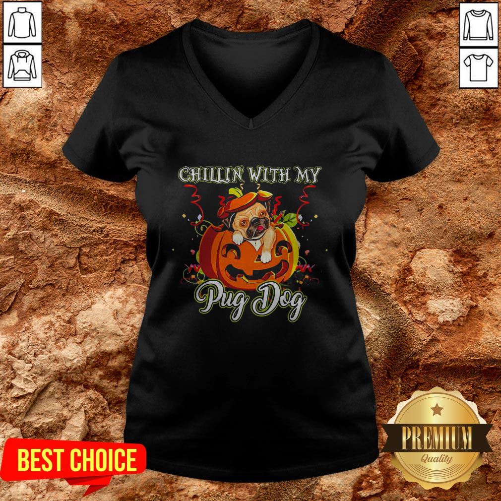 Chillin With My Pug Dog Halloween Shirt