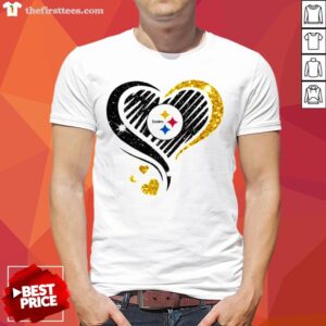 Nice Pittsburgh Steelers Diamond Heart Shirt